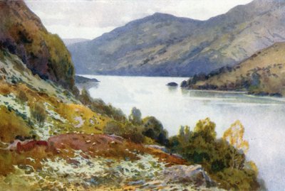 Loch Lomond fra Inversnaid (farve litho) af Ernest William Haslehust
