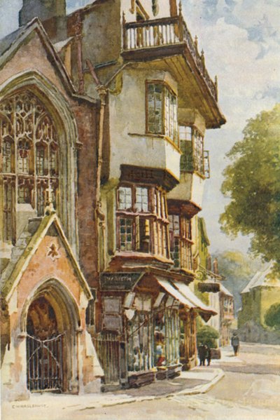 Mols kaffehus (farve litho) af Ernest William Haslehust