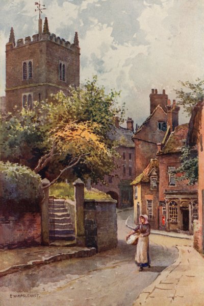 Ollerton (farve litho) af Ernest William Haslehust