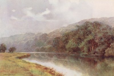 Themsen: Cliveden Woods (farvelitografi) af Ernest William Haslehust