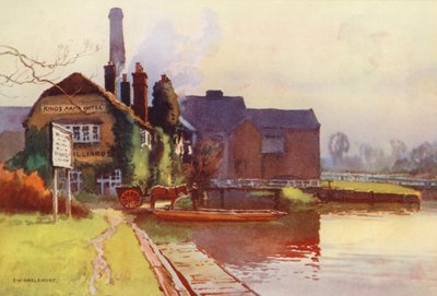 Themsen: Sandford (farvelitografi) af Ernest William Haslehust