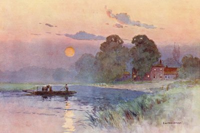 Themsen: Klokkerne fra Ouseley (farvelitografi) af Ernest William Haslehust