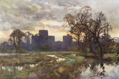 St. Cross from the Meadows (farve litho) af Ernest William Haslehust