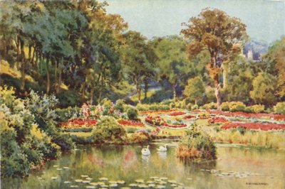 St. Leonards Gardens (farve litho) af Ernest William Haslehust
