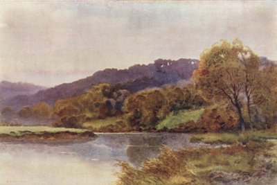 Streatley Hills (farve litho) af Ernest William Haslehust