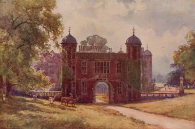 The Gateway, Charlecote (farve litho) af Ernest William Haslehust