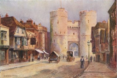 Westgate (farve litho) af Ernest William Haslehust