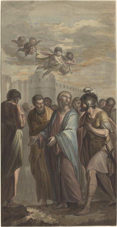 Kristus med apostle og en romersk soldat af Ernest Zacharias Platner