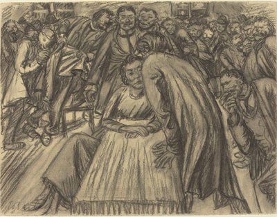 Parret i mængden, 1917. af Ernst Barlach