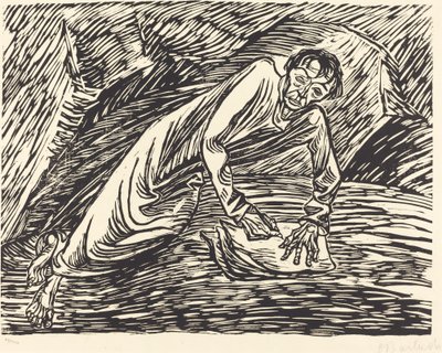 Den skrivende profet (Sankt Johannes på Patmos) af Ernst Barlach