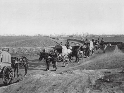 Chihli, nordkinesiske rejsevogne på Peking-sletten (s/h-foto) af Ernst Boerschmann