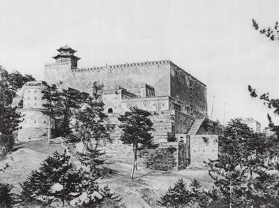 Jehol, Potala, Chihli, Hovedbygning i Potala, Udsigt fra sydvest (s/h-foto) af Ernst Boerschmann