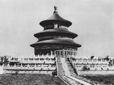 Peking, Tien tan, Chihli, Himlens Tempel, Salen for årlige bønner (s/h-foto) af Ernst Boerschmann