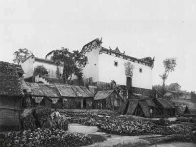 Wanhien, Huan hou kung, Szechuan, general Chang Feis mindetempel på Yangtzes høje bredder (s/h-foto) af Ernst Boerschmann