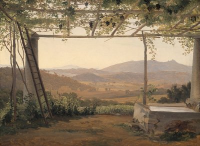 Springvand og Pergola i Italien, 183035. af Ernst Christian Frederik Petzholdt