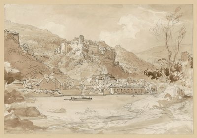 Udsigt over Heidelbergs slot og den nedre bydel af Ernst Fries