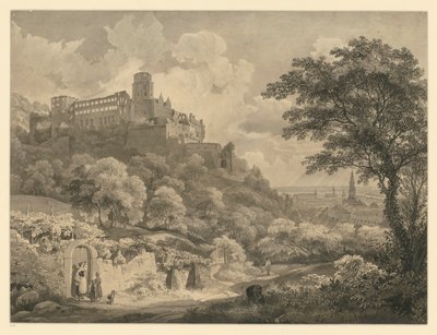 Heidelberg. Udsigt over slottet af Ernst Fries