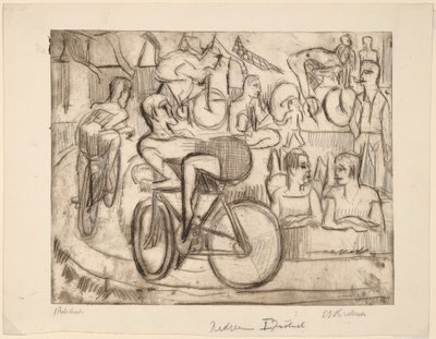 Cykelløb, 1926. af Ernst Ludwig Kirchner