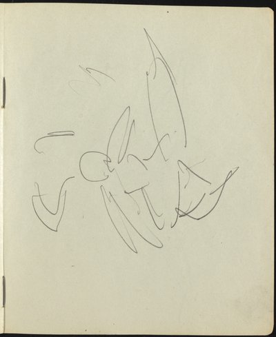 Dansere og udøvende side fra en skitsebog, ca. 1911. af Ernst Ludwig Kirchner