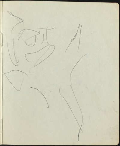 Dansere og udøvende side fra en skitsebog, ca. 1911. af Ernst Ludwig Kirchner