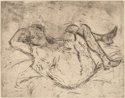 Drømmende pige, 1906. af Ernst Ludwig Kirchner