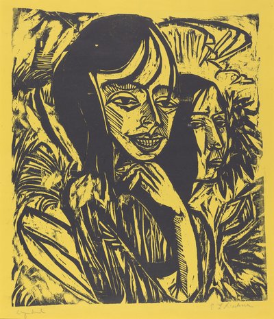 Femern Piger, 1913. af Ernst Ludwig Kirchner