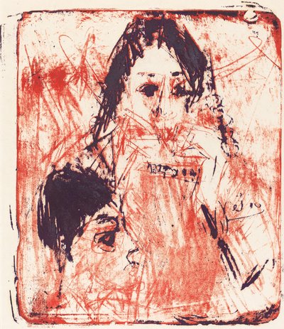 Harmonikaspiller, 1919. af Ernst Ludwig Kirchner