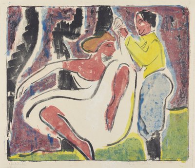 Russiske dansere, 1909. af Ernst Ludwig Kirchner