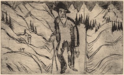 Vandreren, 1922. af Ernst Ludwig Kirchner