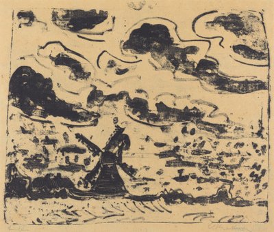 Vindmølle nær Burg på Femern, 1908. af Ernst Ludwig Kirchner