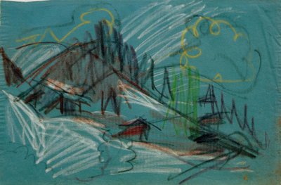 Alp i måneskin af Ernst Ludwig Kirchner