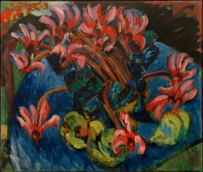 Cyclamen til jul af Ernst Ludwig Kirchner