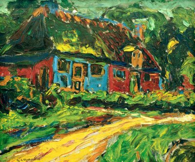 Gammelt hus på Femern af Ernst Ludwig Kirchner