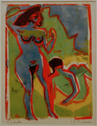 Badende kvinder i Moritzburg af Ernst Ludwig Kirchner