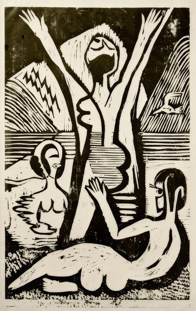Badende ved søen af Ernst Ludwig Kirchner
