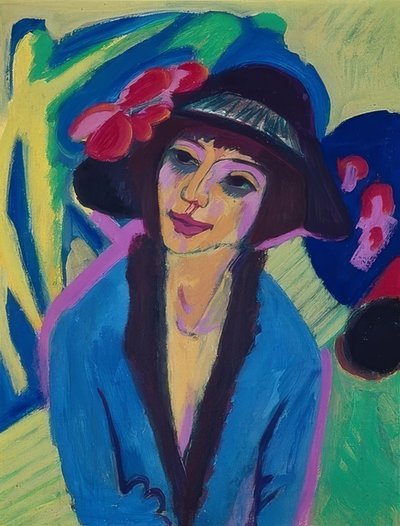 Portræt af Gerda. Omkring 1914 af Ernst Ludwig Kirchner