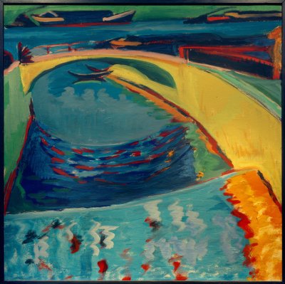 Bro ved mundingen af ​​Prießnitz af Ernst Ludwig Kirchner