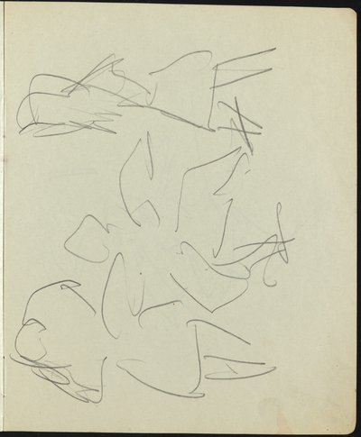 Dansere og kunstnere (side fra en skitsebog) af Ernst Ludwig Kirchner