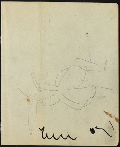 Dansere og kunstnere (side fra en skitsebog) af Ernst Ludwig Kirchner