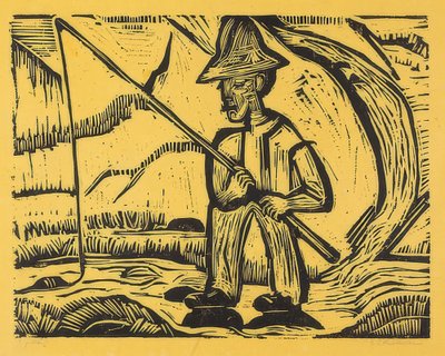 Fiskeren. 1923 af Ernst Ludwig Kirchner