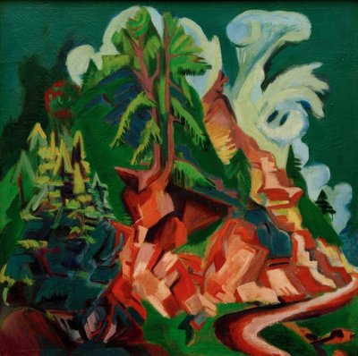 Bjerget. Vejen til Stafel af Ernst Ludwig Kirchner