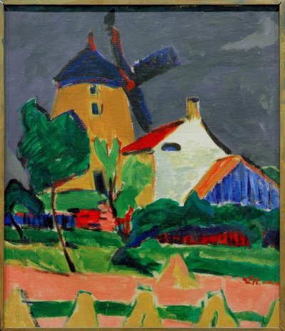Vindmøllen nær Moritzburg af Ernst Ludwig Kirchner