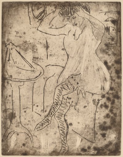 Dodo arrangerer sit hår af Ernst Ludwig Kirchner