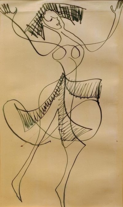 Ekstatisk danser af Ernst Ludwig Kirchner
