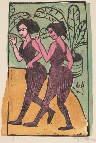Engelske stepdansere, 1911 af Ernst Ludwig Kirchner