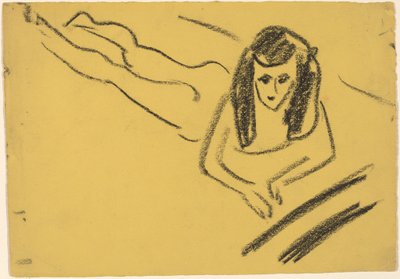 Fränzi Liggende af Ernst Ludwig Kirchner