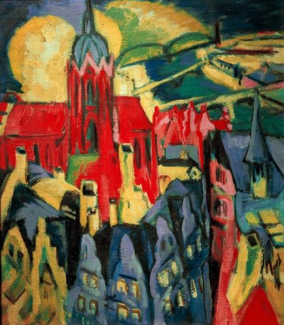 Frankfurt Katedral af Ernst Ludwig Kirchner