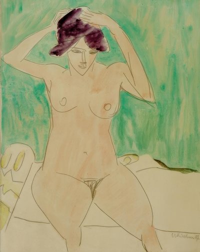 Kvinde i hat - dodo af Ernst Ludwig Kirchner
