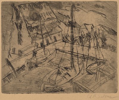 Havnen er så Burgstacken af Ernst Ludwig Kirchner