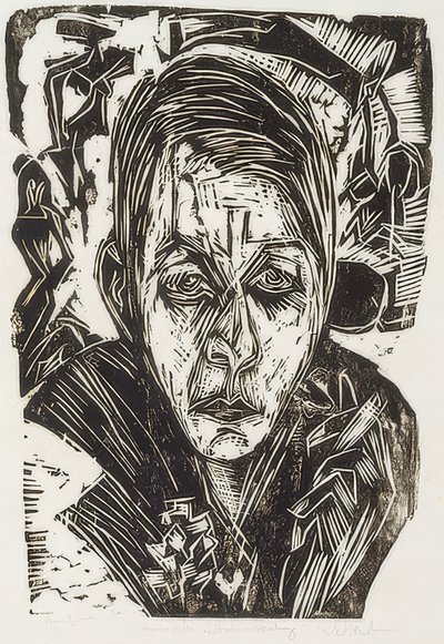 Ung pige med cigaret af Ernst Ludwig Kirchner